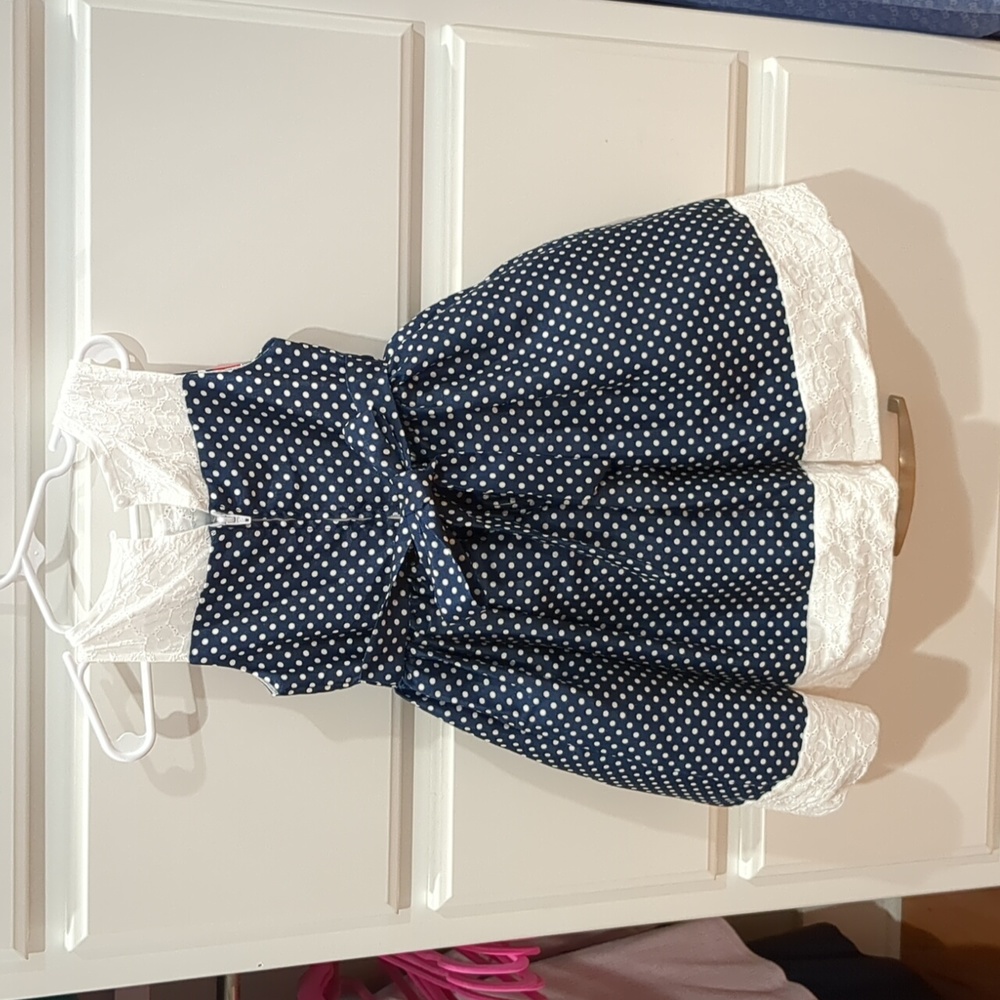 3/$15 Blue and white polka dots dress - Picture 2 of 5